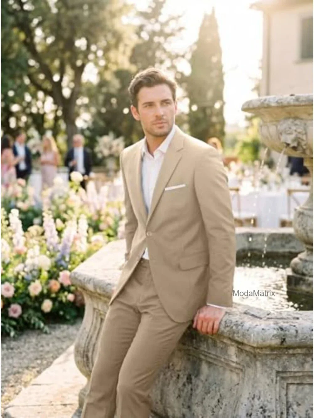 Men's 2 Piece Slim Fit Prom Suit Set - Jacket & Pants, Wrinkle Resistant